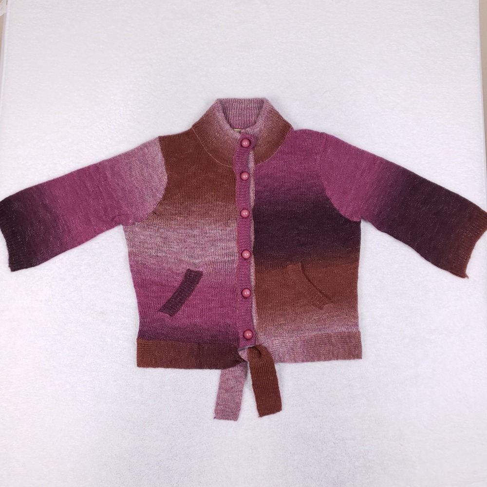 Art and Soul Petite Ombre‎ Button Cardigan PXL Purple